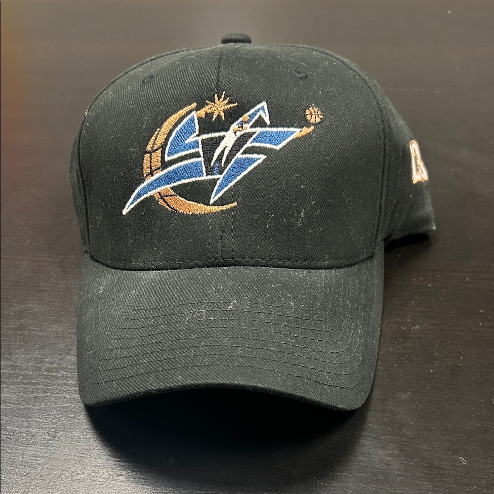 Vintage Michael Jordan Washington Wizard Nike Black Hat with Blue and Gold Logo
